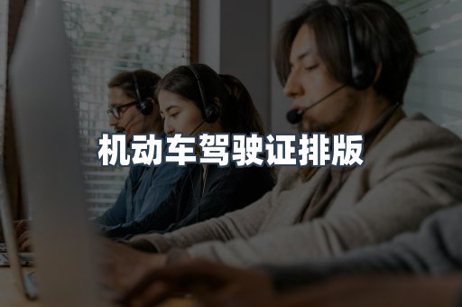 机动车驾驶证排版